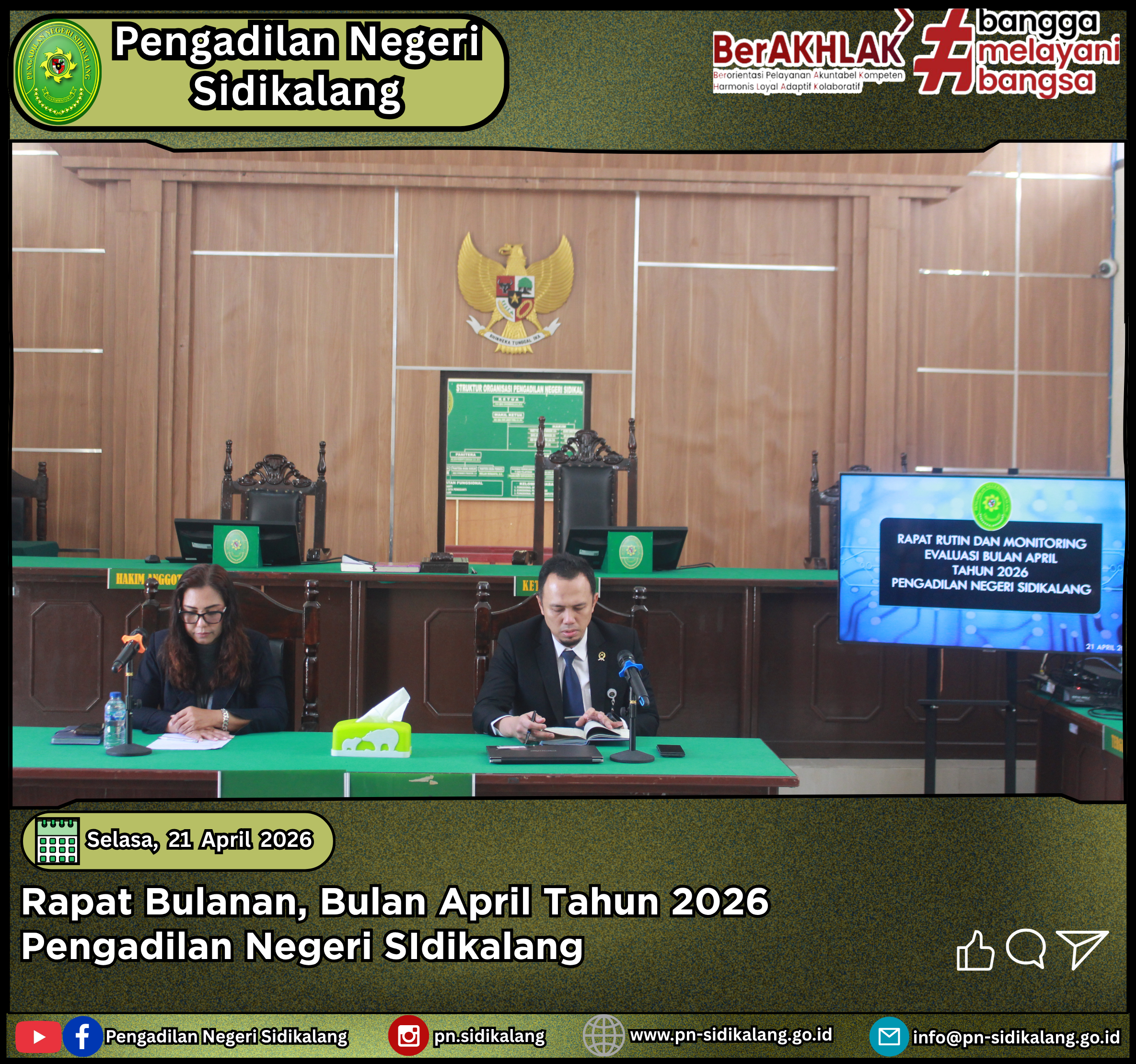 Rapat Bulanan, Bulan April Tahun 2026